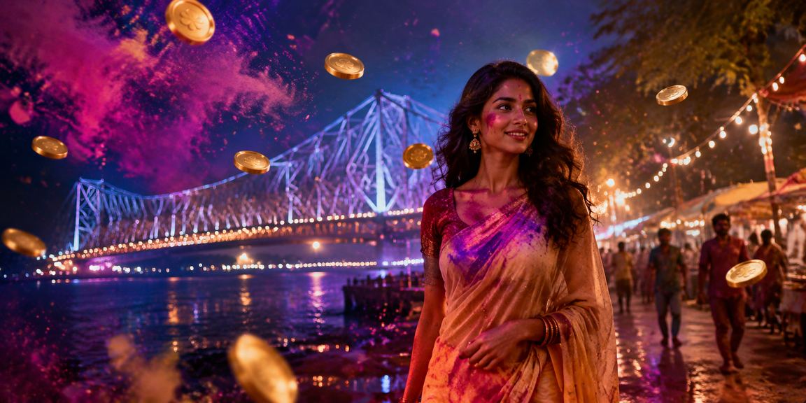 Festive evening at Kolkata with players enjoying online betting and live casino